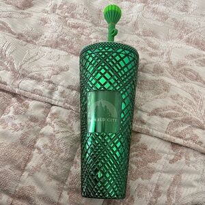 Emerald Green Decorative Bottle